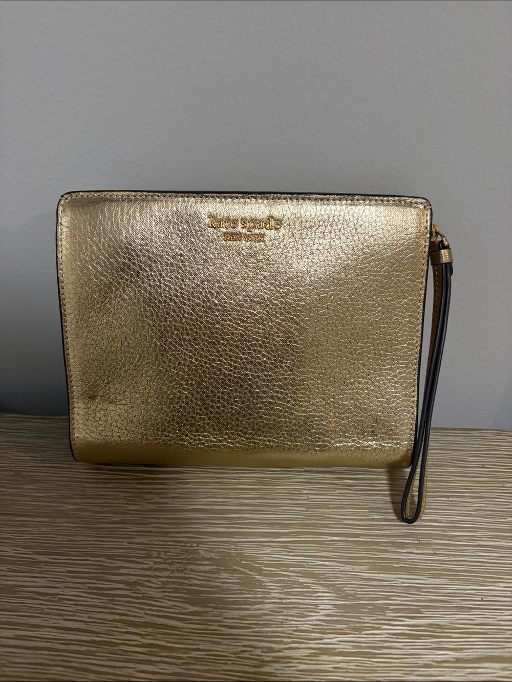 Kate Spade Gold Wristlet